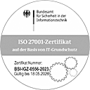 ISO 27001 Zertifikat
