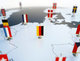 Eine Karte mit Flaggen europäischer Staaten