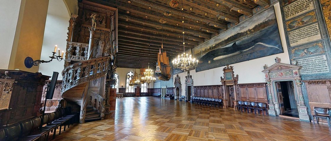 Screenshot von der historischen Güldenkammer im Bremer Rathaus