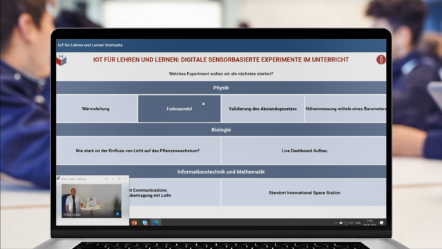 Screenshot vom IoT Hub zum Lehren und Lernen