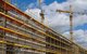 Baustelle: Baugerüst am Neubau 