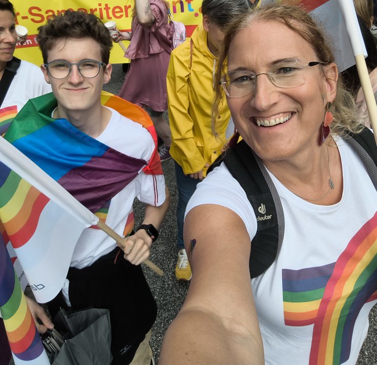 Anne Lange beim Christopher Street Day in Hamburg 2025