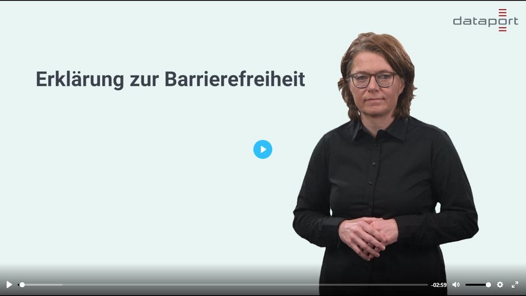 Vorschaubild zum Video: Barrierefreiheitserklärung von Dataport in Gebärdensprache