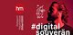 Logo der Dataport Hausmesse 2021 mit Motto "digital souverän" und Mann im Hintergrund