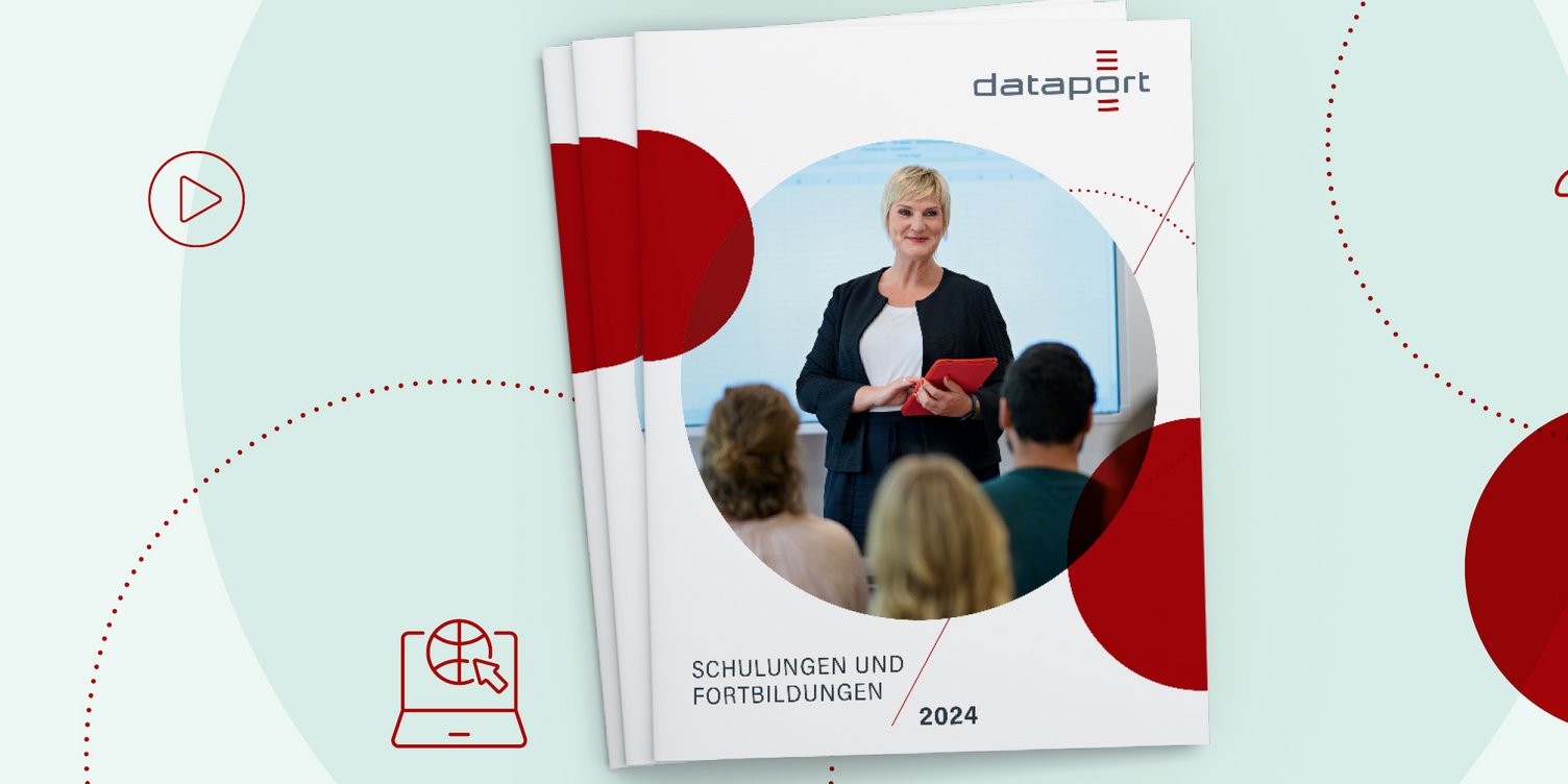 Titelseite des Dataport Schulungskatalogs 2024