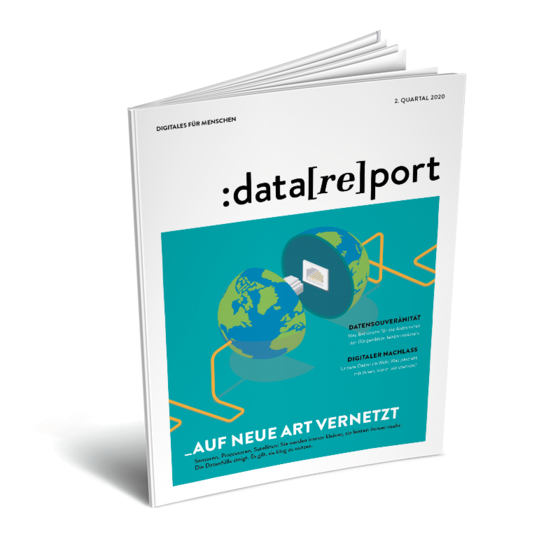 Datareport 2020, 2. Quartal Zu sehen ist das Titelblatt der Printausgabe des Datareport 2 / 2020