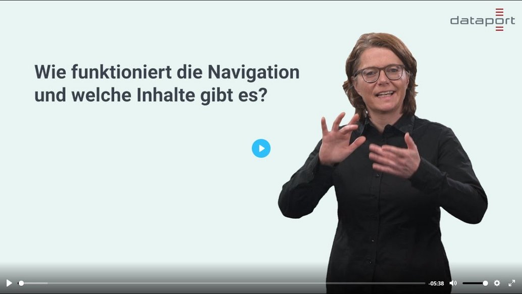 Vorschaubild zum Video: Navigation auf der Seite dataport.de in Gebärdensprache
