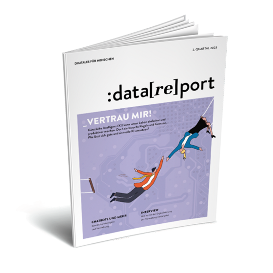 Datareport, Ausgabe 1 / 2023 Illustration: Heft 1 / 2023