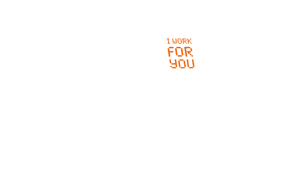 teaser_datareport_vordergrund-22-03 Illustration: Schriftzug: I work for you