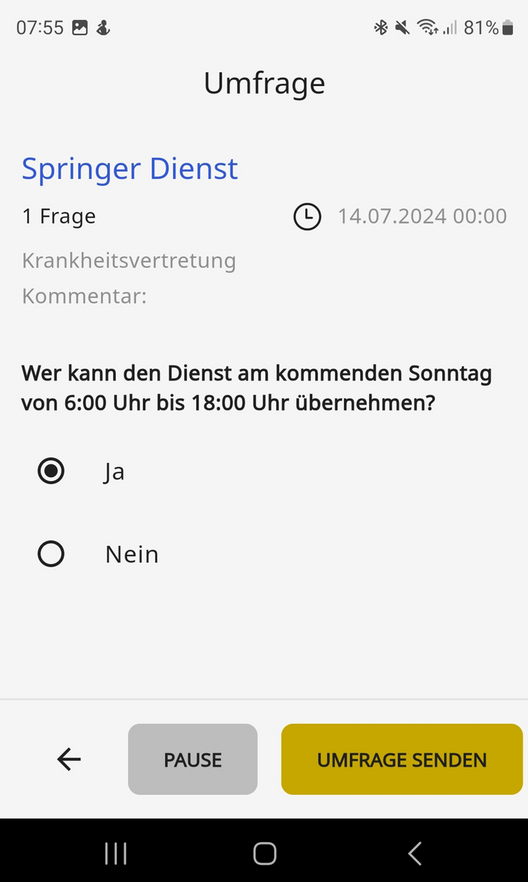 Wichtige Planungsfragen direkt in der App beantworten