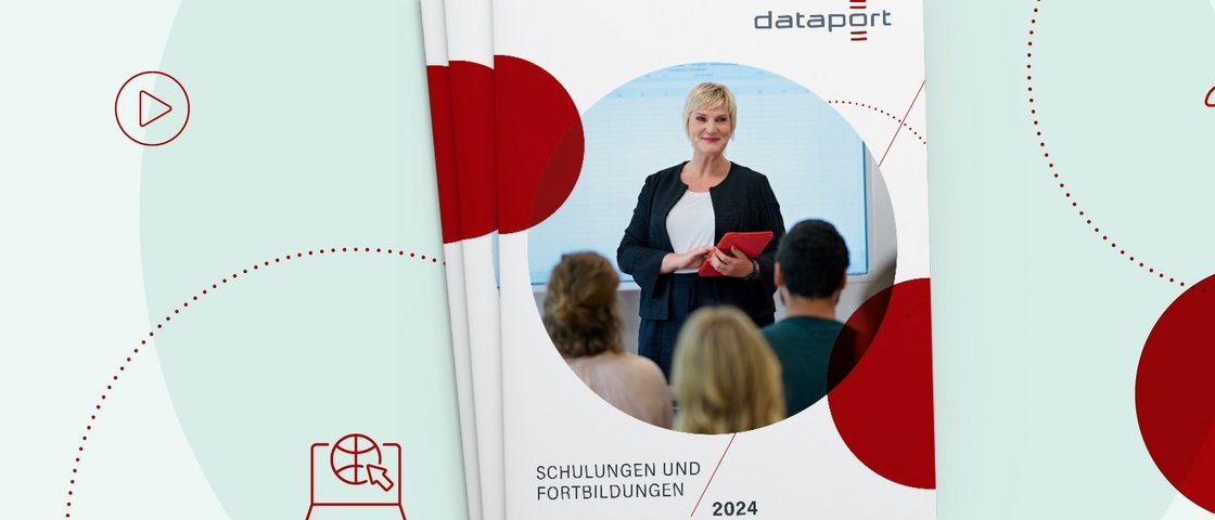 Titelseite des Dataport Schulungskatalogs 2024