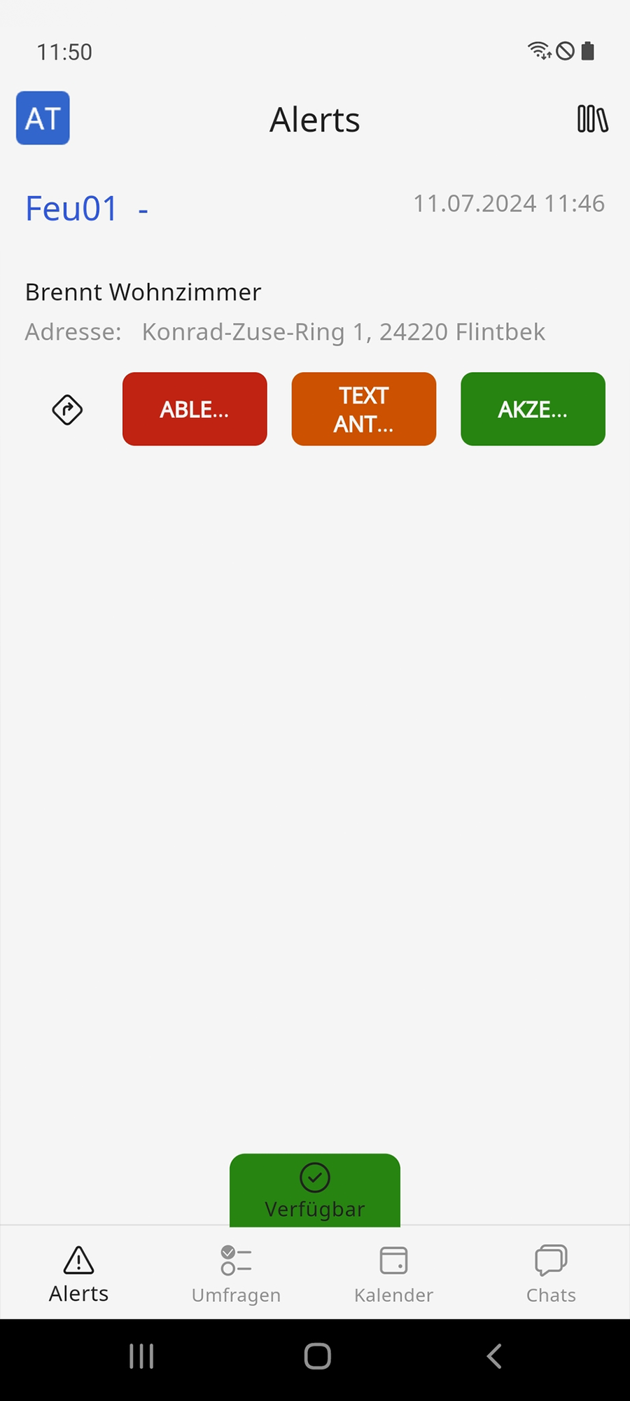 Sicht- und hörbare Alarmierung per Smartphone – auch im „lautlos“-Modus