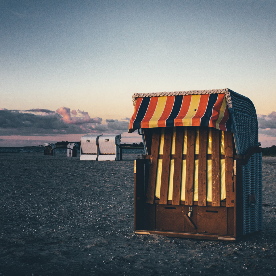 Strandkorb am Strand